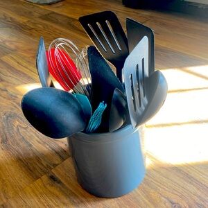 Kitchen Utensils and holder